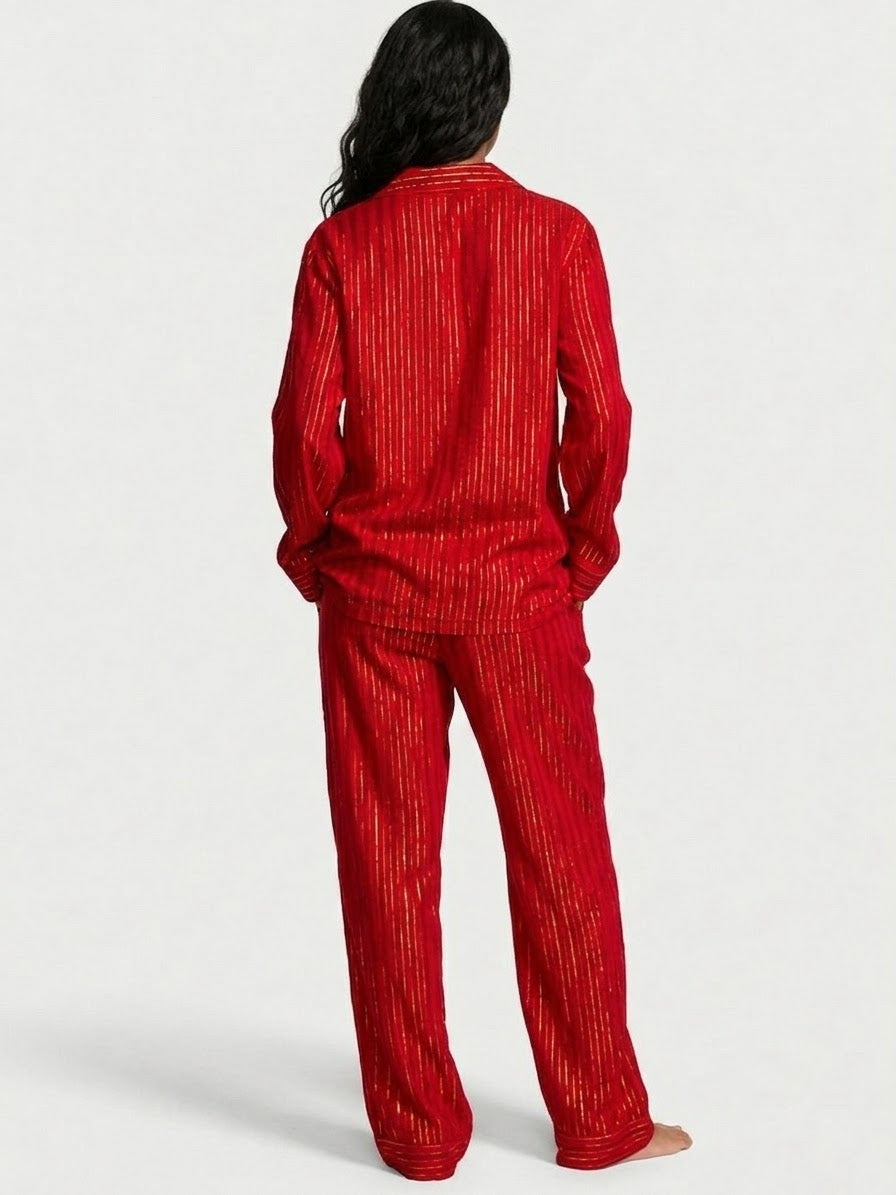 Victoria's Secret Flannel Long Pajama Set (New)