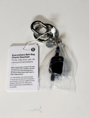 lululemon athletica Everywhere Belt Bag Charm Keychain - Black (New)