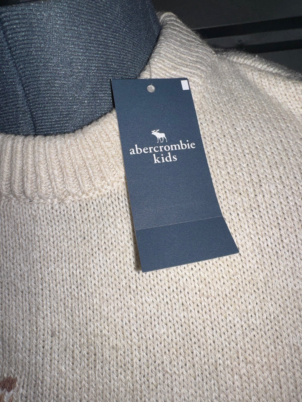 Abercrombie kids Cream Deer Knit Sweater for Girls (New)