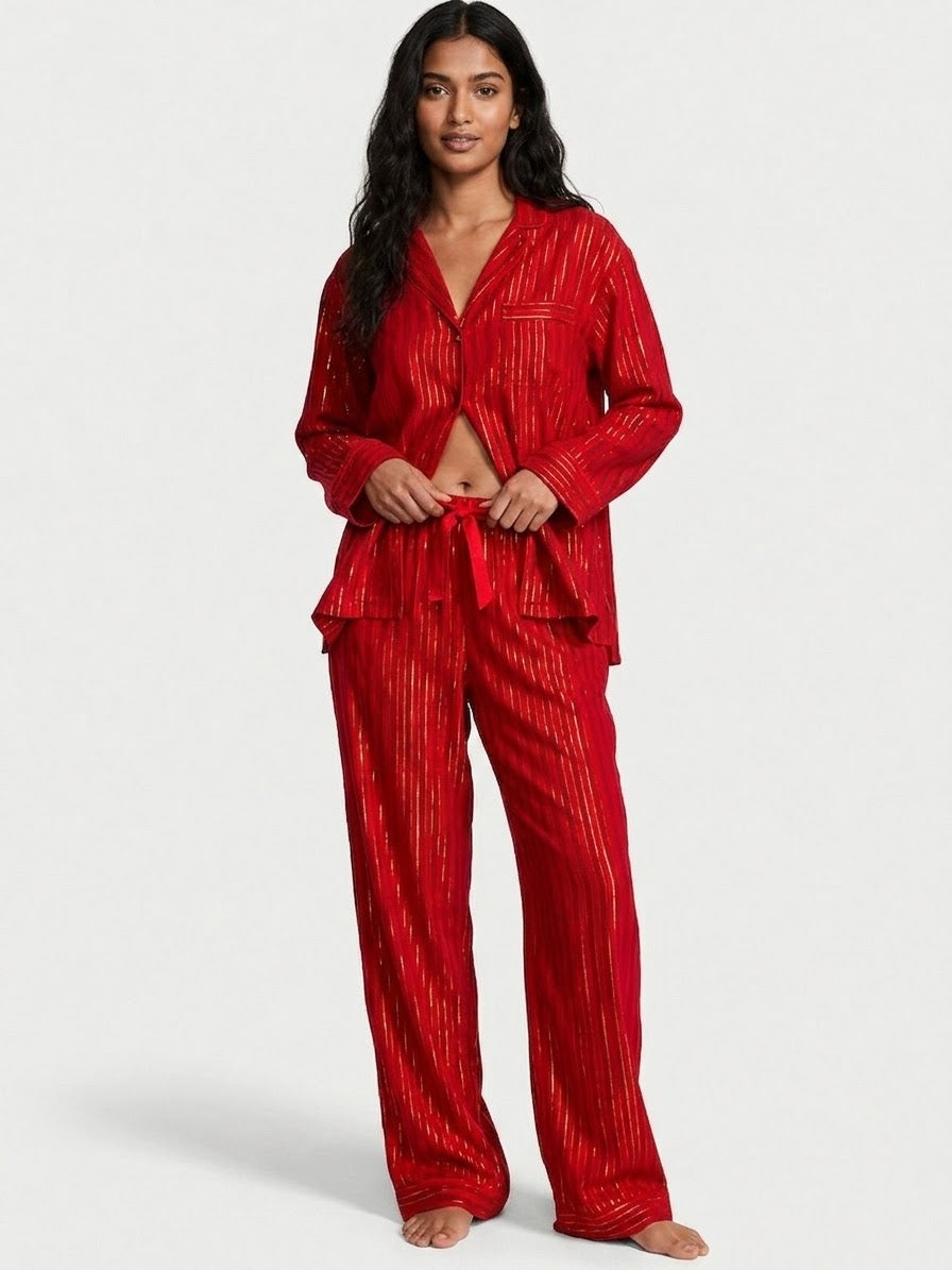 Victoria's Secret Flannel Long Pajama Set (New)