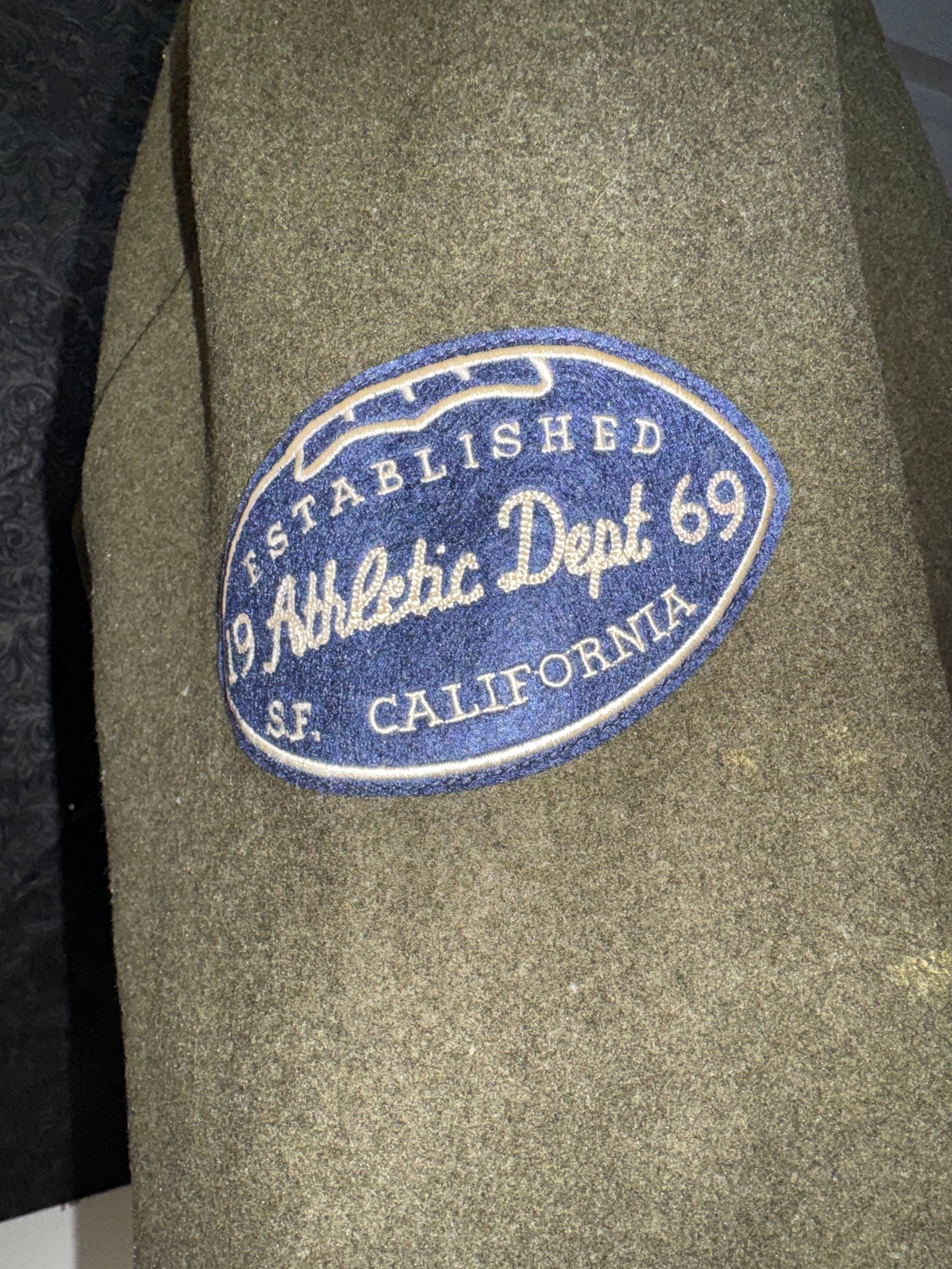 GAP Varsity Olive Green Bomber Jacket
