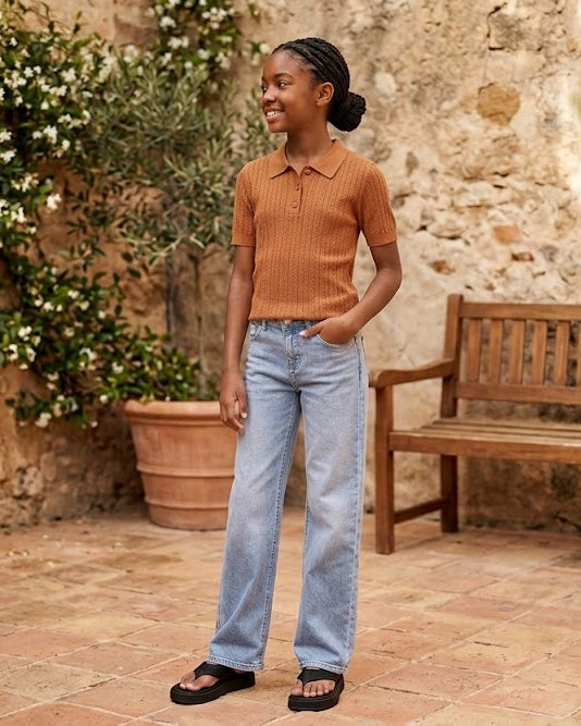 Abercrombie Kids high rise ultra wide leg jeans (New)