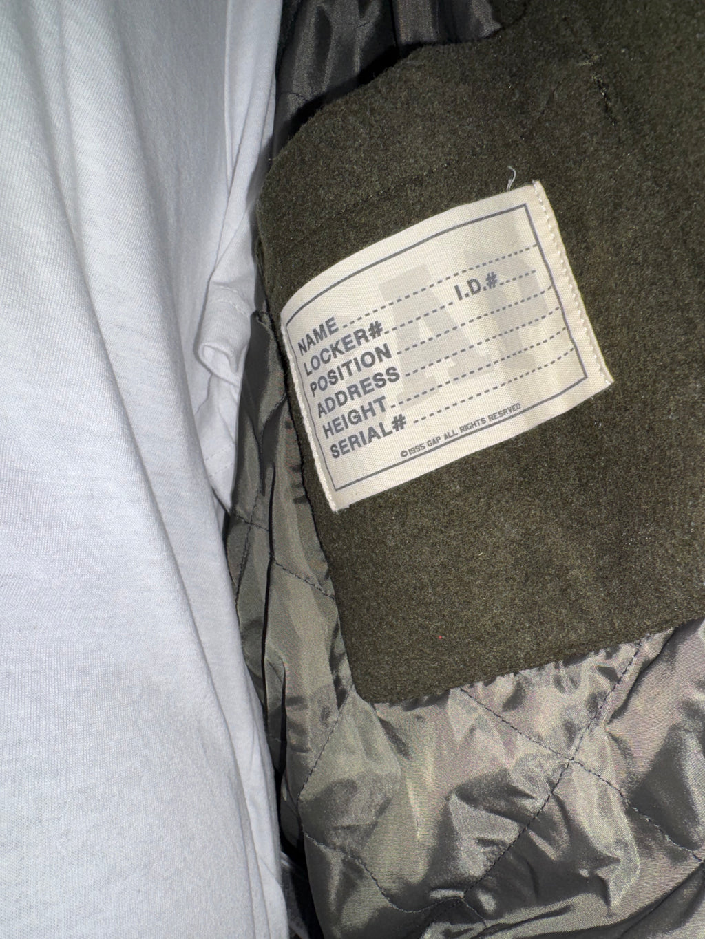 GAP Varsity Olive Green Bomber Jacket