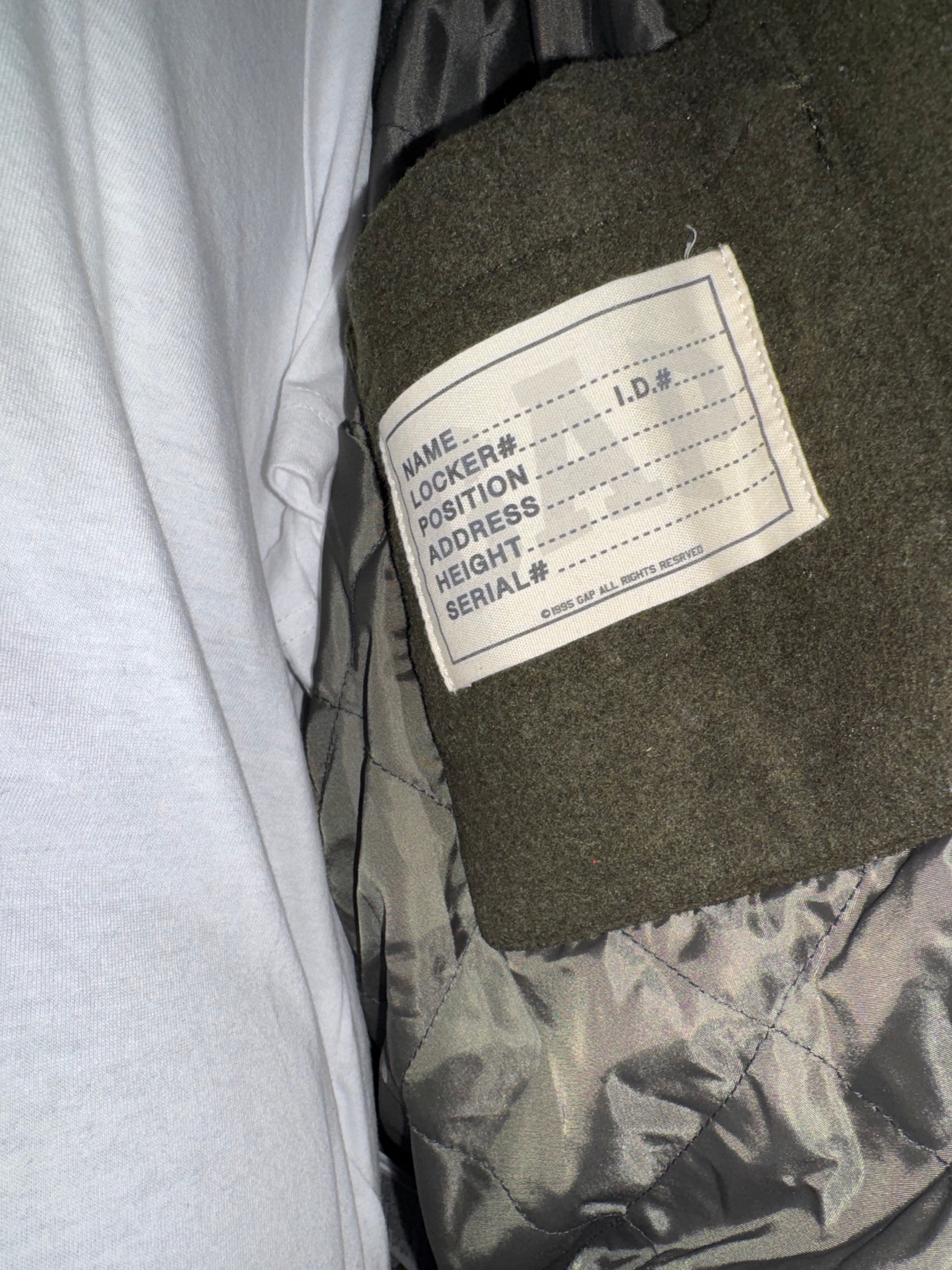 GAP Varsity Olive Green Bomber Jacket