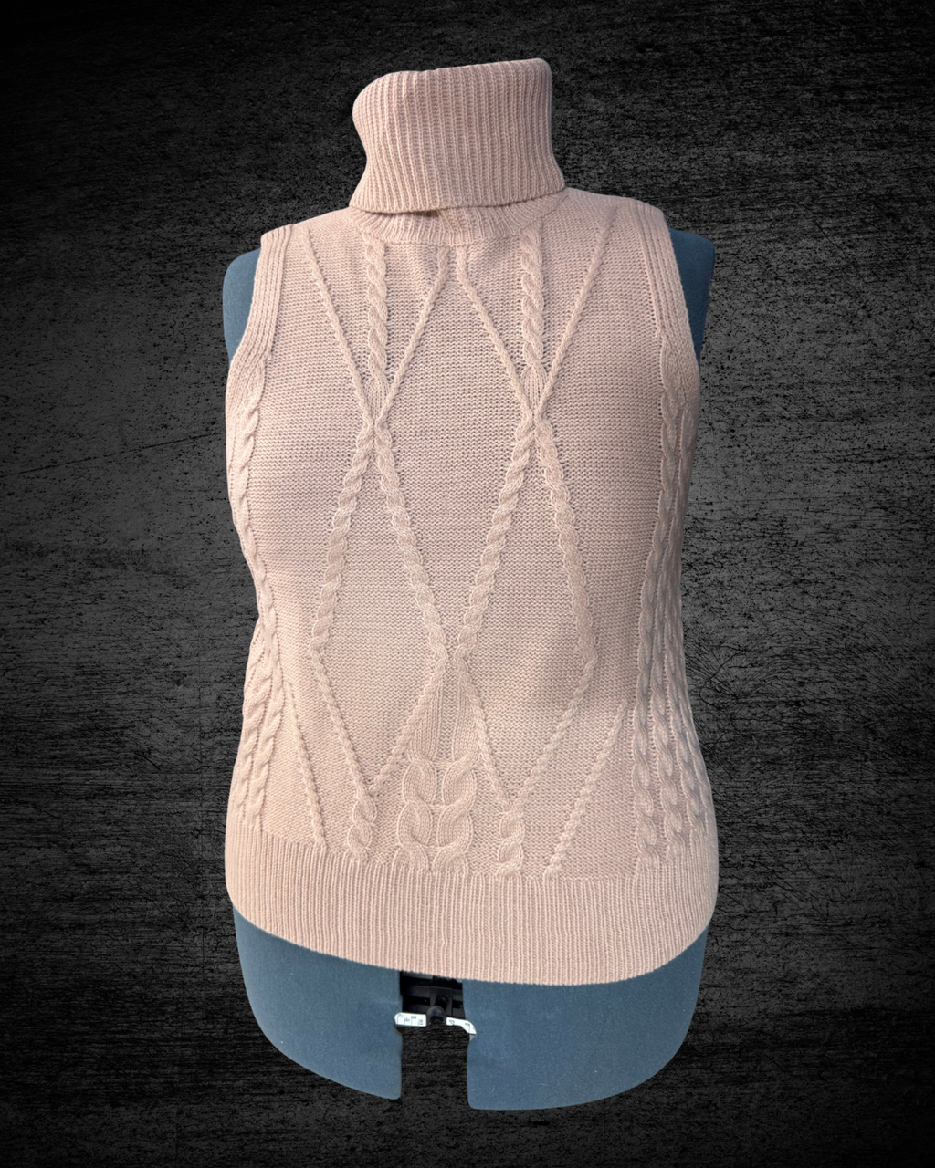 Turtleneck Cable Knit Tank
Sweater (New)