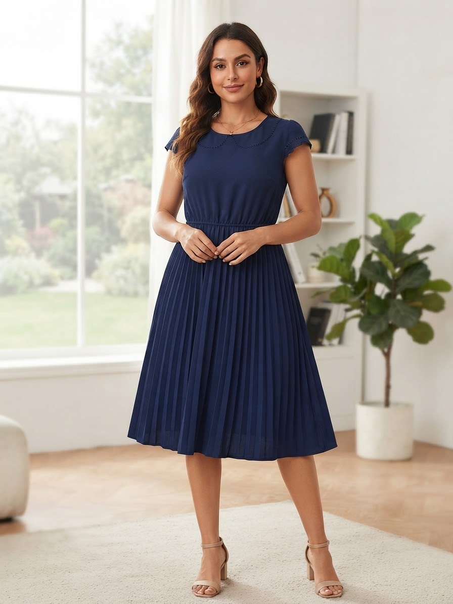 LC Lauren Conrad Navy Blue Dress (Like New)