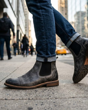 Ferro Aldo Sterling men's casual Chelsea slip-on ankle boots (New)