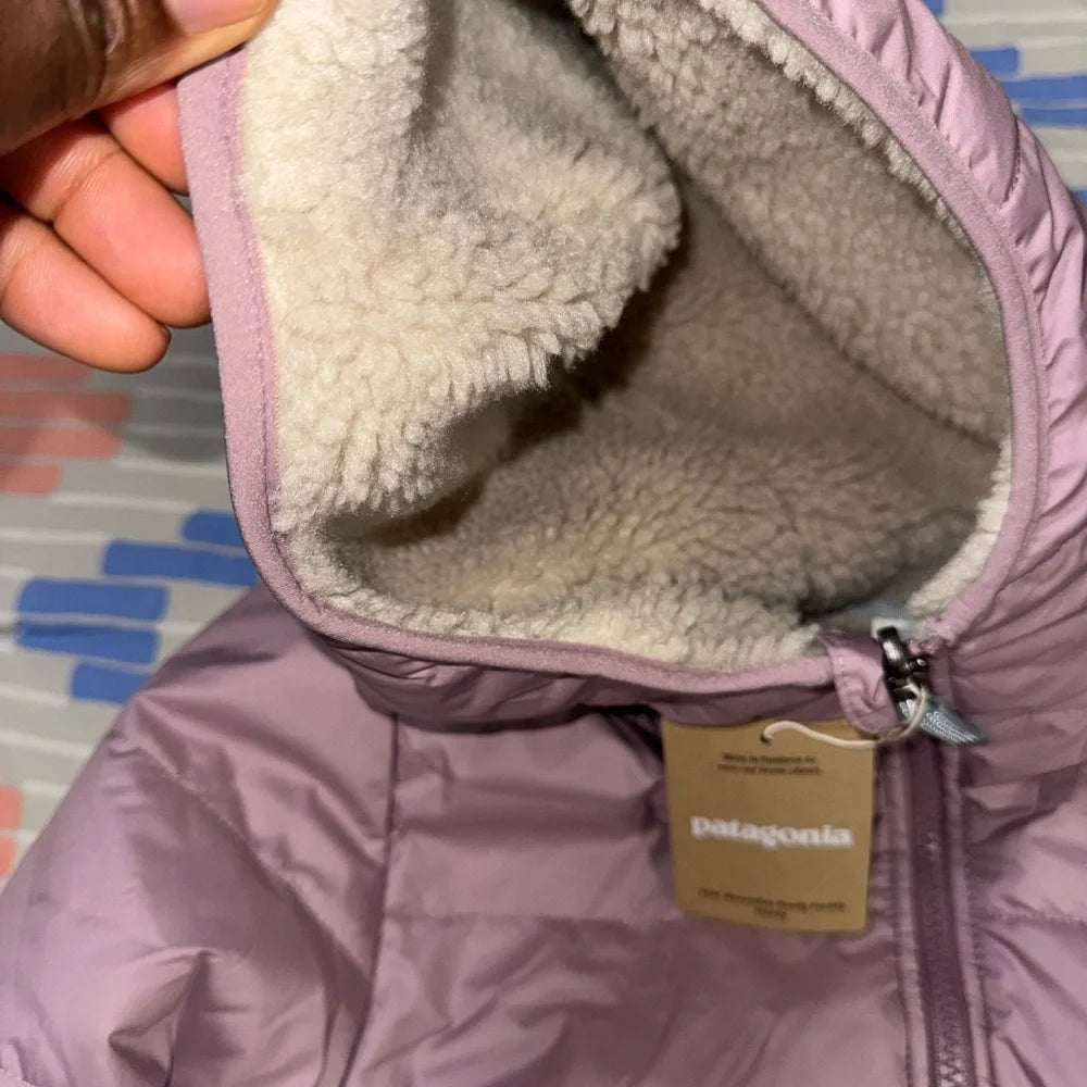 Patagonia Kids Reversible Hoodie - Purple and Beige (New)