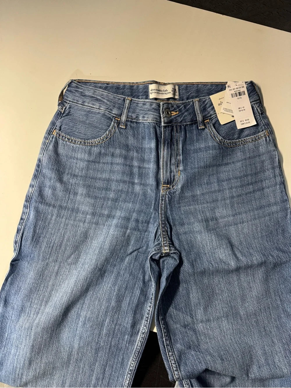 Abercrombie Kids high rise ultra wide leg jeans (New)