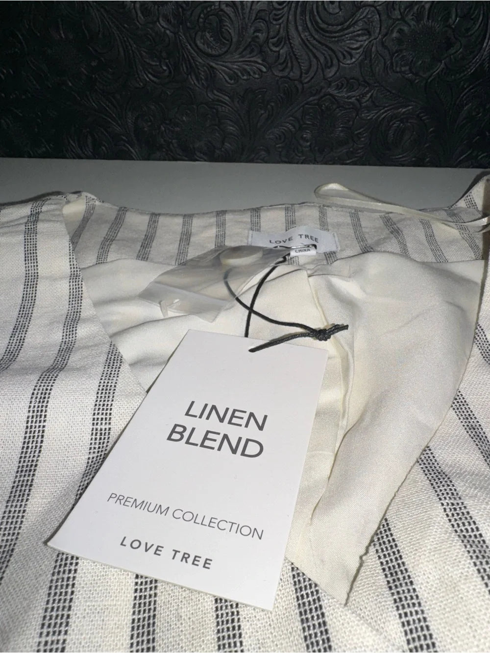 Love Tree brand linen blend striped waistcoat (New)