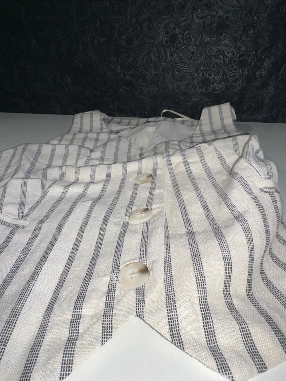 Love Tree brand linen blend striped waistcoat (New)