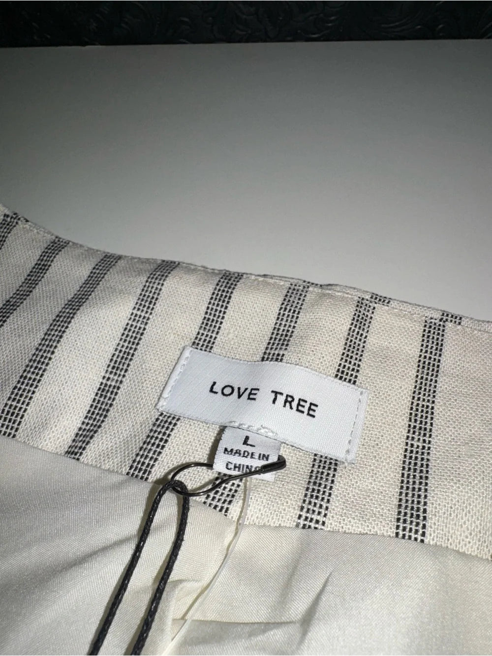 Love Tree brand linen blend striped waistcoat (New)